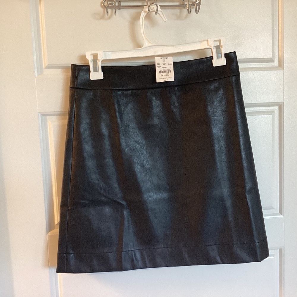 J Crew Back Faux Leather Skirt